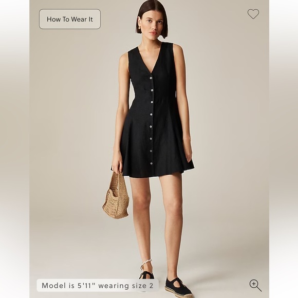 NWT! J.Crew women’s Tall mini dress in linen. Size 16 Tall $158 - Picture 1 of 8